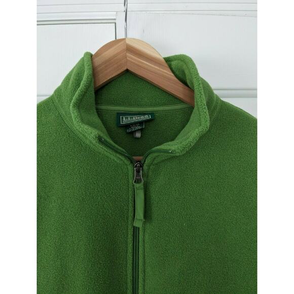 L.L. Bean Green Zippered Fleece Jacket Size XL - Picture 4 of 9